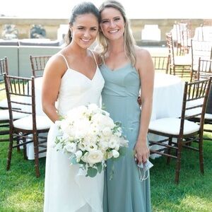 Show Me Your Mumu Bridesmaids Dress in Silver Sage Crisp